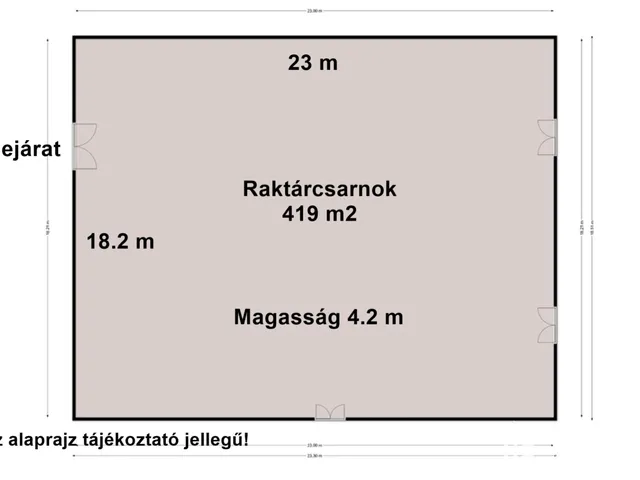 Kiadó kereskedelmi és ipari ingatlan Békéscsaba 419 nm