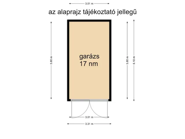 Eladó garázs Gyula, Törökzug 17 nm