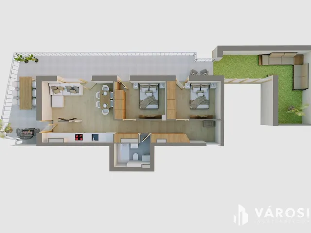 Eladó lakás Debrecen, Postakert 57 nm