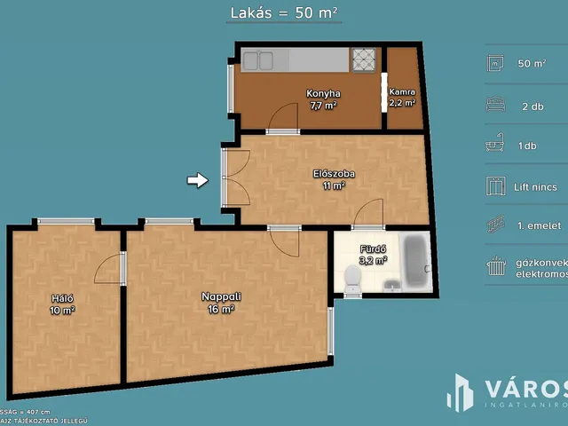 Kiadó lakás Budapest IX. kerület 50 nm