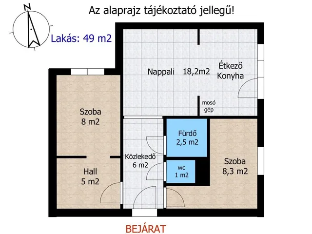 Eladó lakás Győr, Szabadhegy 49 nm