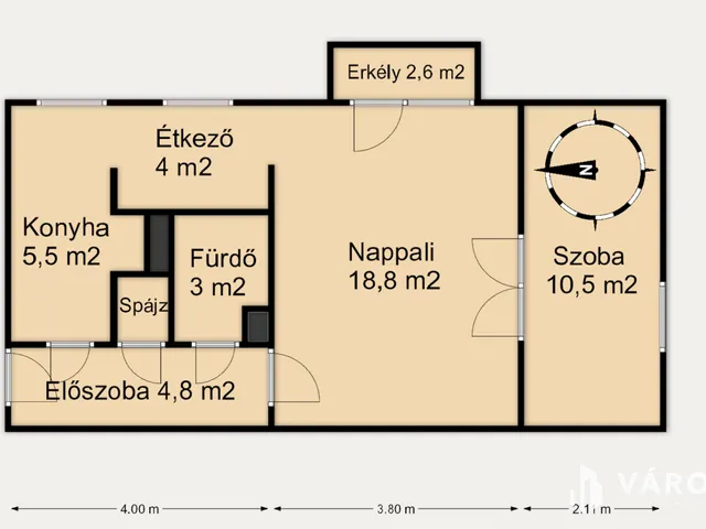 Eladó lakás Szeged, Újszeged 48 nm
