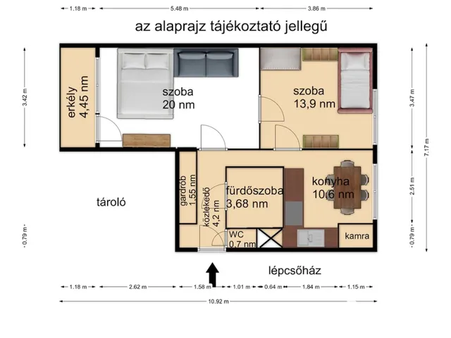 Eladó lakás Gyula, Törökzug 60 nm
