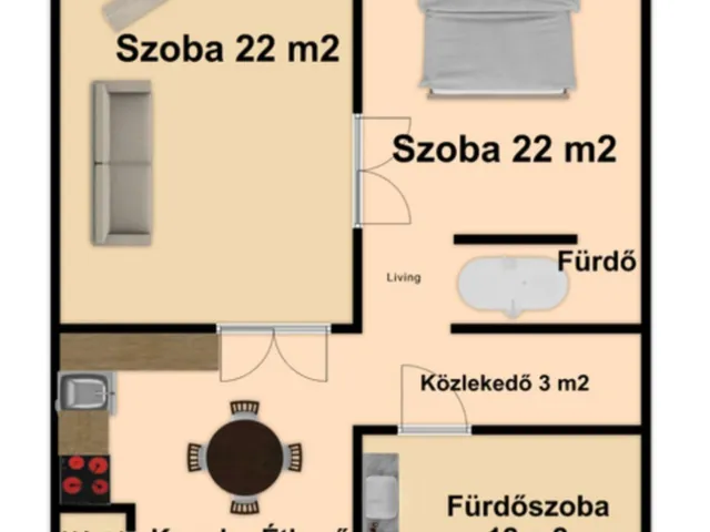 Kiadó lakás Szeged 68 nm
