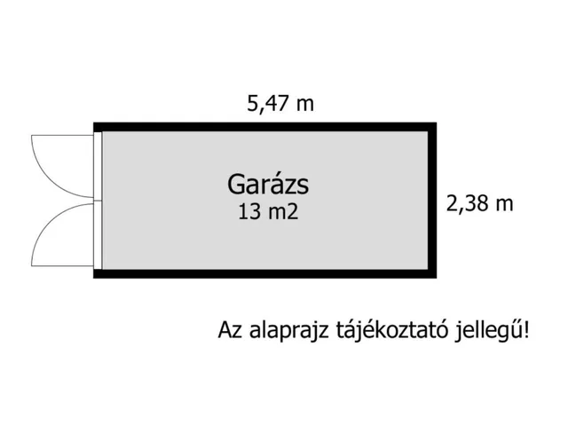 Eladó garázs Győr, Nádorváros 13 nm