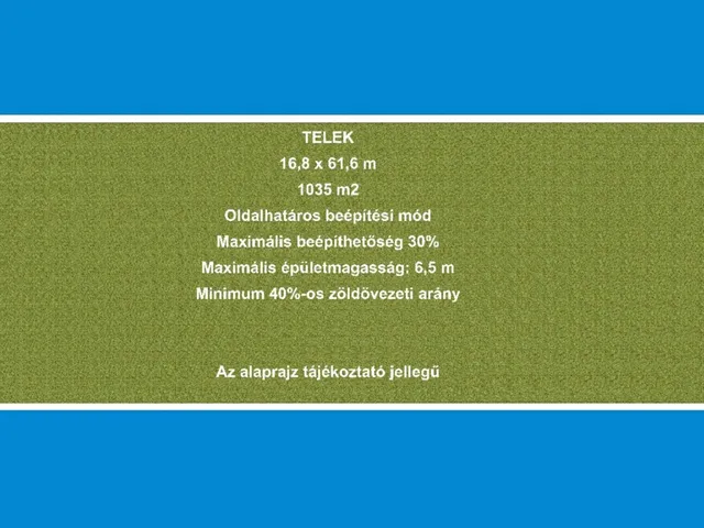 Eladó telek Deszk 1035 nm