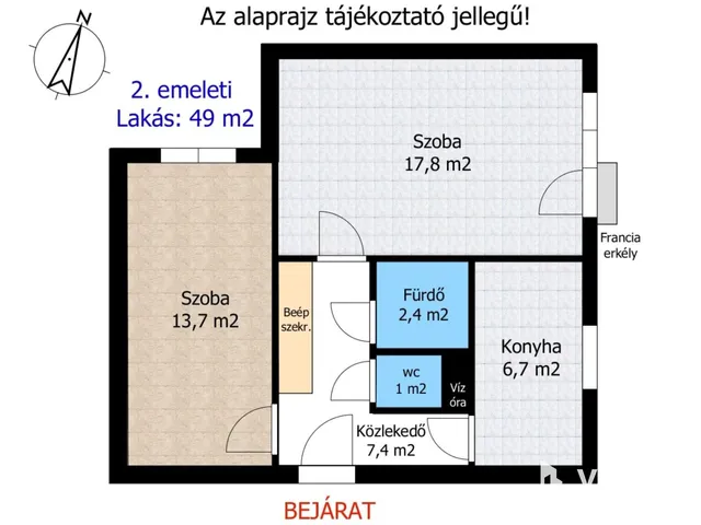 Eladó lakás Győr, Szabadhegy 49 nm