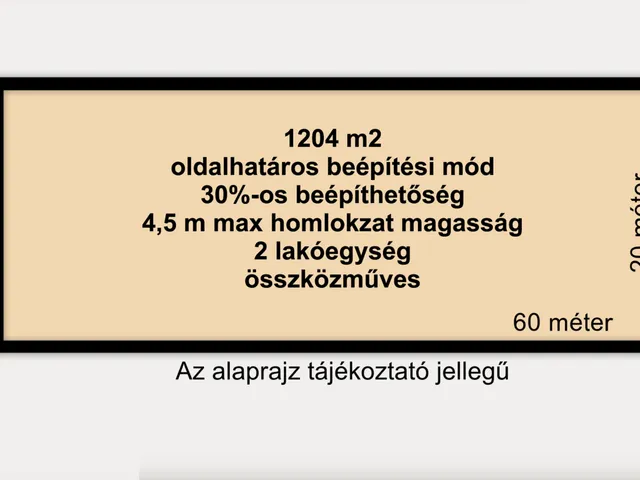 Eladó telek Apátfalva 1204 nm