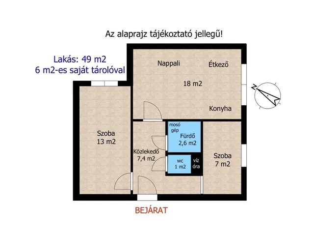 Kiadó lakás Győr 49 nm