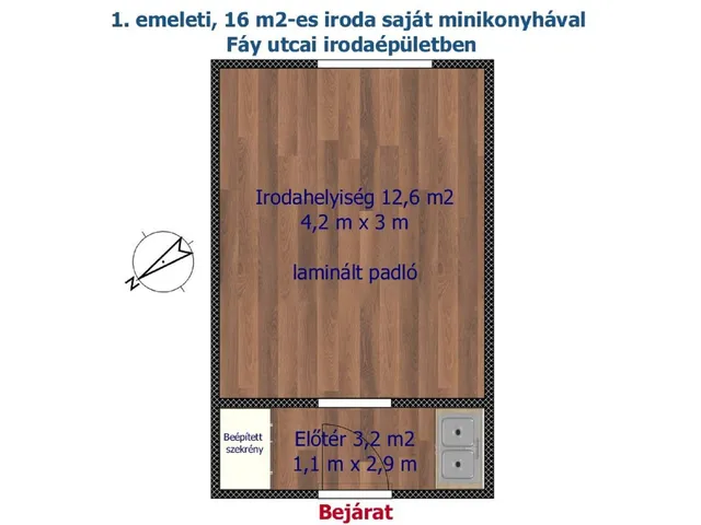 Kiadó kereskedelmi és ipari ingatlan Budapest XIII. kerület, Angyalföld 16 nm