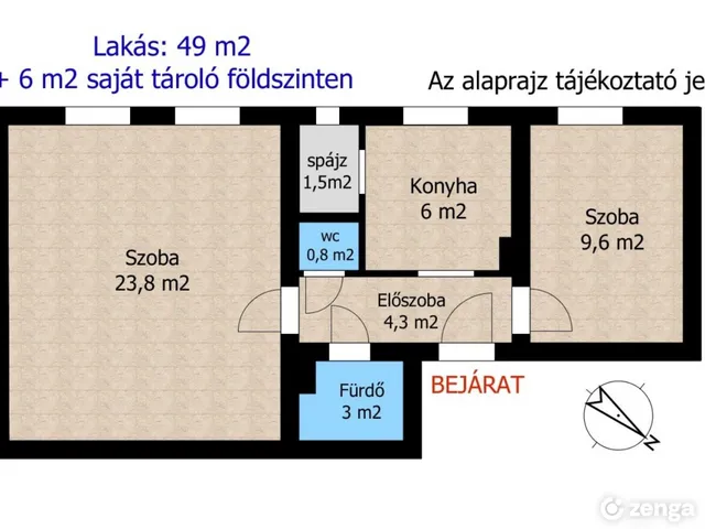 Eladó lakás Győr, Gyárváros 49 nm