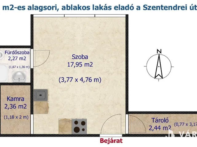 Eladó lakás Budapest III. kerület, Rómaifürdő 25 nm