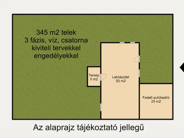 Eladó telek Bordány 345 nm