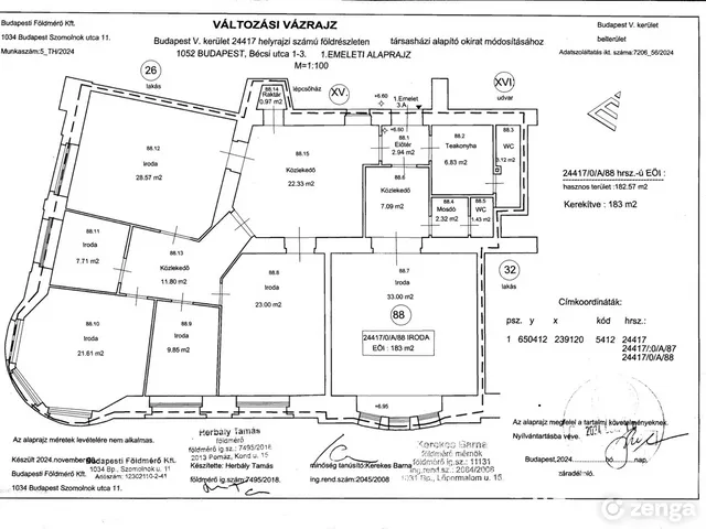 Eladó kereskedelmi és ipari ingatlan Budapest V. kerület, Belváros 183 nm