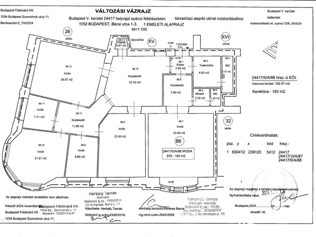 Kiadó kereskedelmi és ipari ingatlan Budapest V. kerület, Belváros 183 nm
