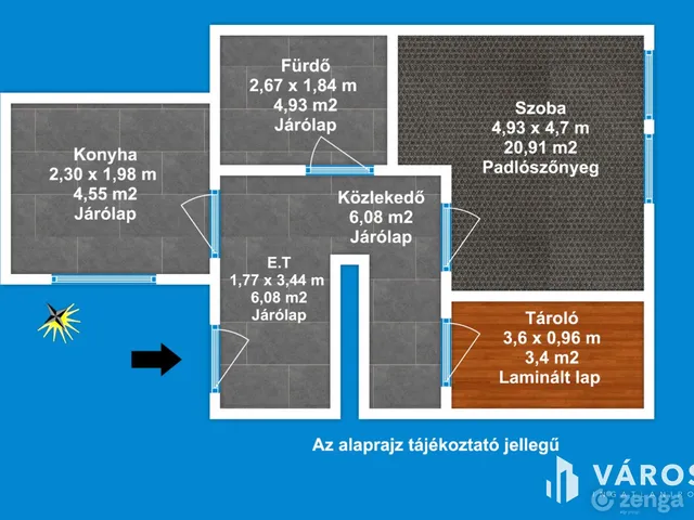 Eladó lakás Szeged 45 nm