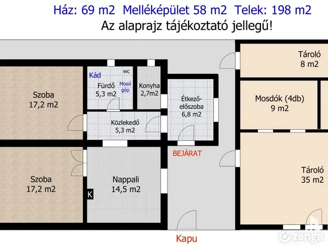 Eladó ház Győr, Újváros 69 nm