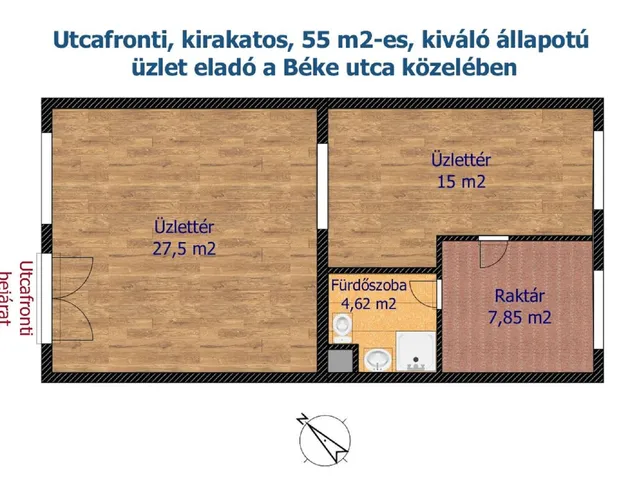 Eladó kereskedelmi és ipari ingatlan Budapest XIII. kerület 55 nm