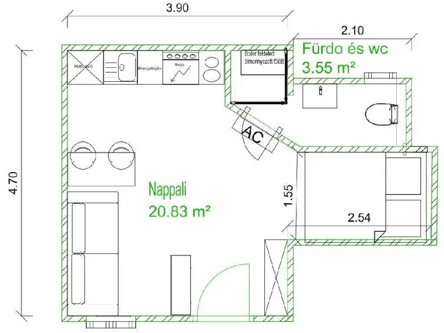 Eladó lakás Budapest XIII. kerület 24 nm