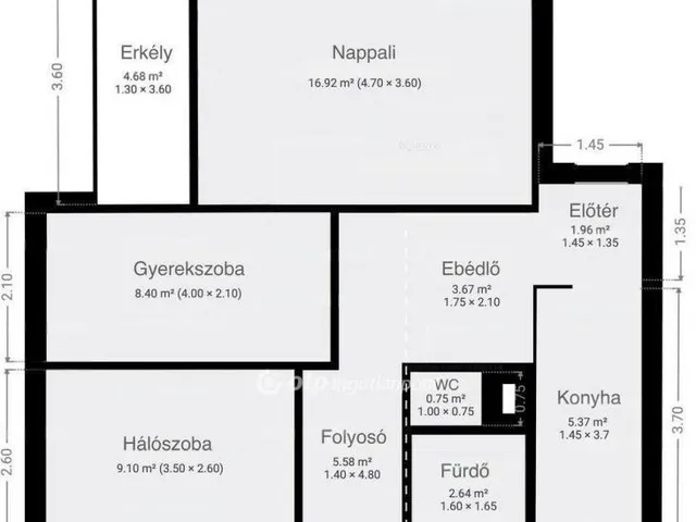 Eladó lakás Budapest XVI. kerület, Sashalom 56 nm