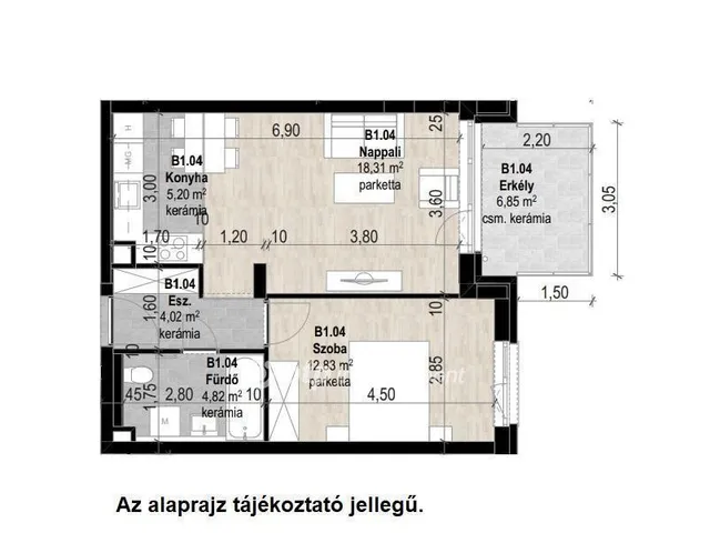 Eladó lakás Budapest XIV. kerület 45 nm
