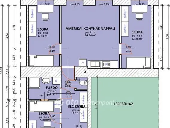 Eladó lakás Budapest IX. kerület 69 nm