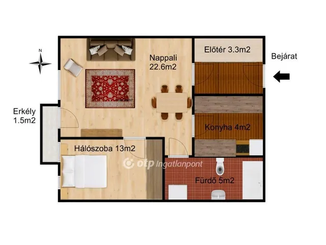 Eladó lakás Budapest VII. kerület 48 nm