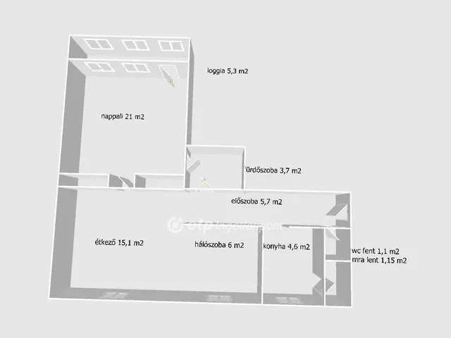 Eladó lakás Budapest XIII. kerület 61 nm