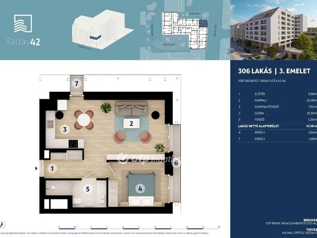 Eladó lakás Budapest IX. kerület, Belső Ferencváros 47 nm
