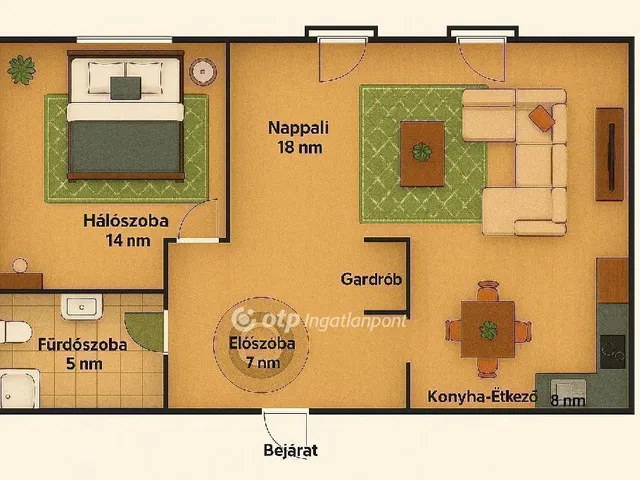 Eladó lakás Budapest X. kerület, Ligettelek 52 nm
