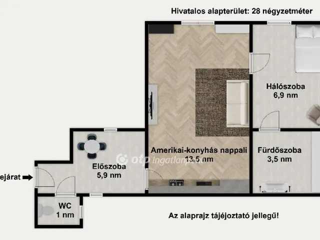 Eladó lakás Budapest X. kerület 28 nm