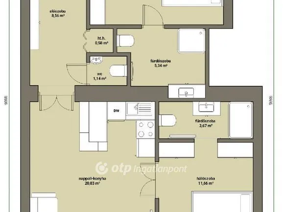 Eladó lakás Budapest VII. kerület 62 nm