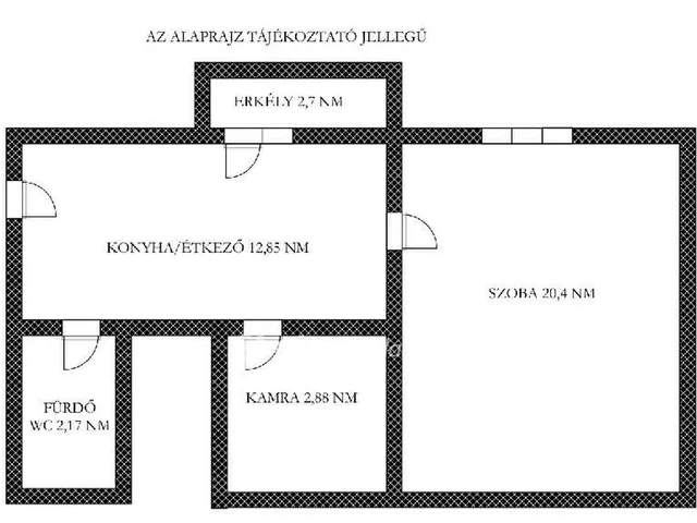 Eladó lakás Budapest VIII. kerület 38 nm