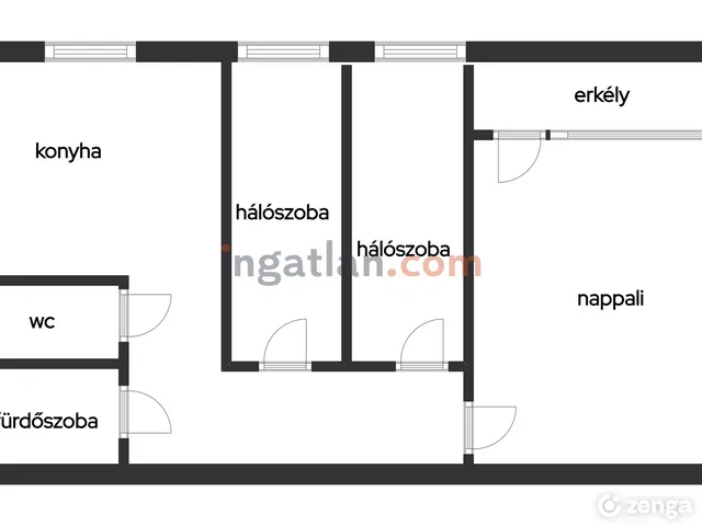 Eladó lakás Budapest XI. kerület, Albertfalva 53 nm