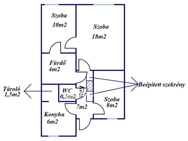 Eladó lakás Békés 55 nm