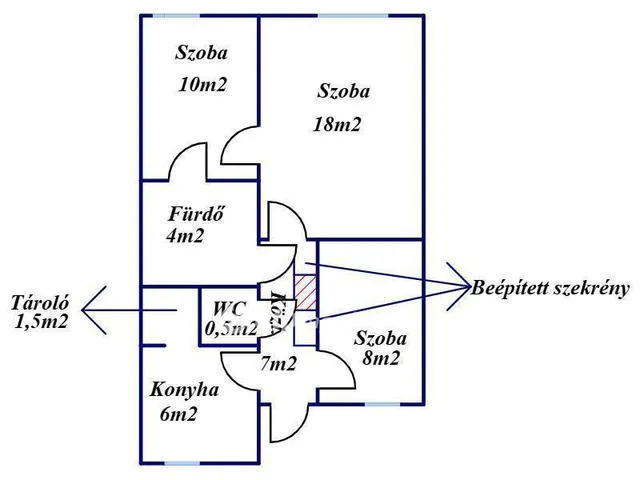 Eladó lakás Békés 55 nm