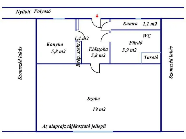 Eladó lakás Békés 37 nm