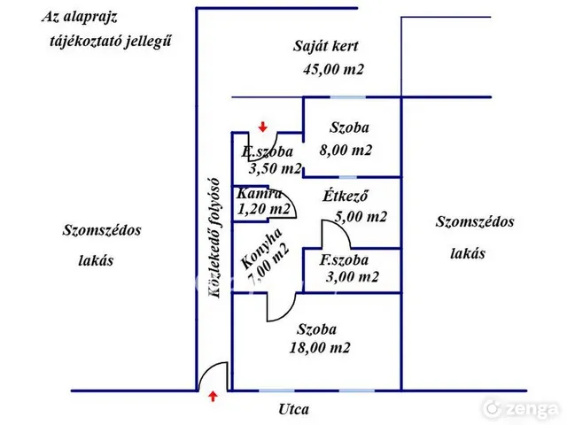 Eladó lakás Gyula 37 nm