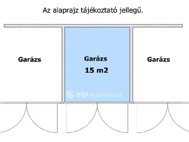 Eladó garázs Szeged 15 nm