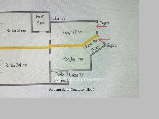 Eladó lakás Budapest VII. kerület 74 nm