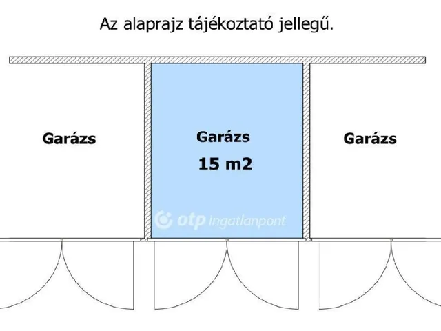 Eladó garázs Szeged 15 nm