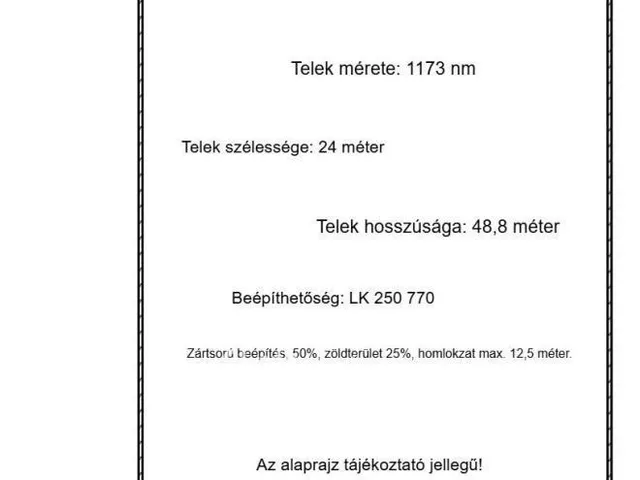 Eladó telek Szeged 1173 nm