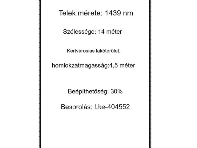 Eladó telek Szeged, Újszeged 1439 nm