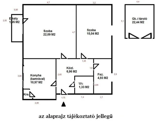 Eladó lakás Szeged, Újszeged 62 nm