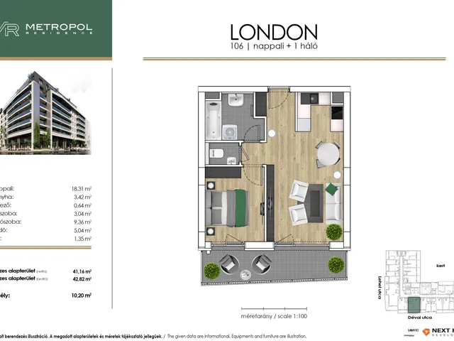 Eladó lakás Budapest XIII. kerület, Lőportárdűlő 43 nm