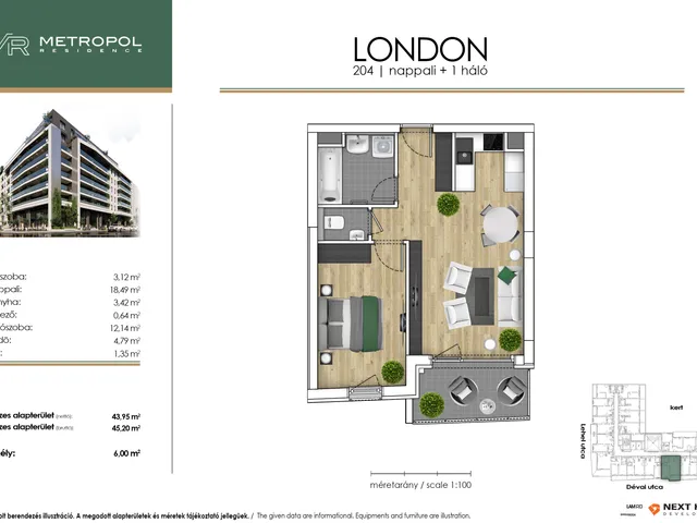 Eladó lakás Budapest XIII. kerület, Lőportárdűlő 45 nm