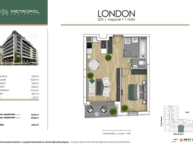 Eladó lakás Budapest XIII. kerület, Lőportárdűlő 45 nm