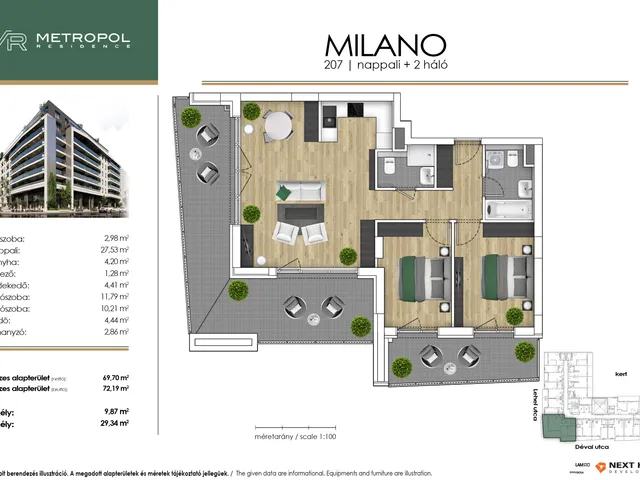 Eladó lakás Budapest XIII. kerület, Lőportárdűlő 72 nm
