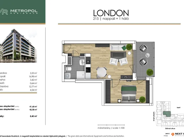 Eladó lakás Budapest XIII. kerület, Lőportárdűlő 43 nm