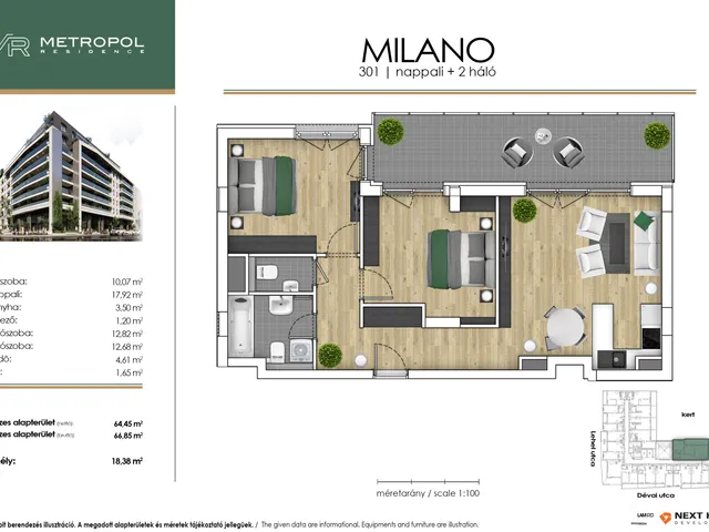 Eladó lakás Budapest XIII. kerület, Lőportárdűlő 67 nm